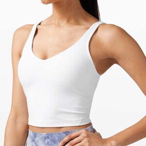 Lululemon Align Tank Top Size 4 White Padded Bra Yoga Pilates